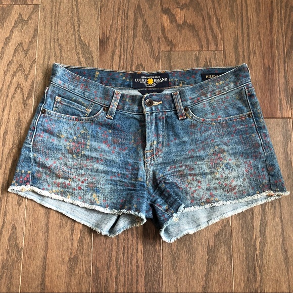 NWT LUCKY BRAND DENIM RILEY SHORTS WITH STARS SIZE 12//31
